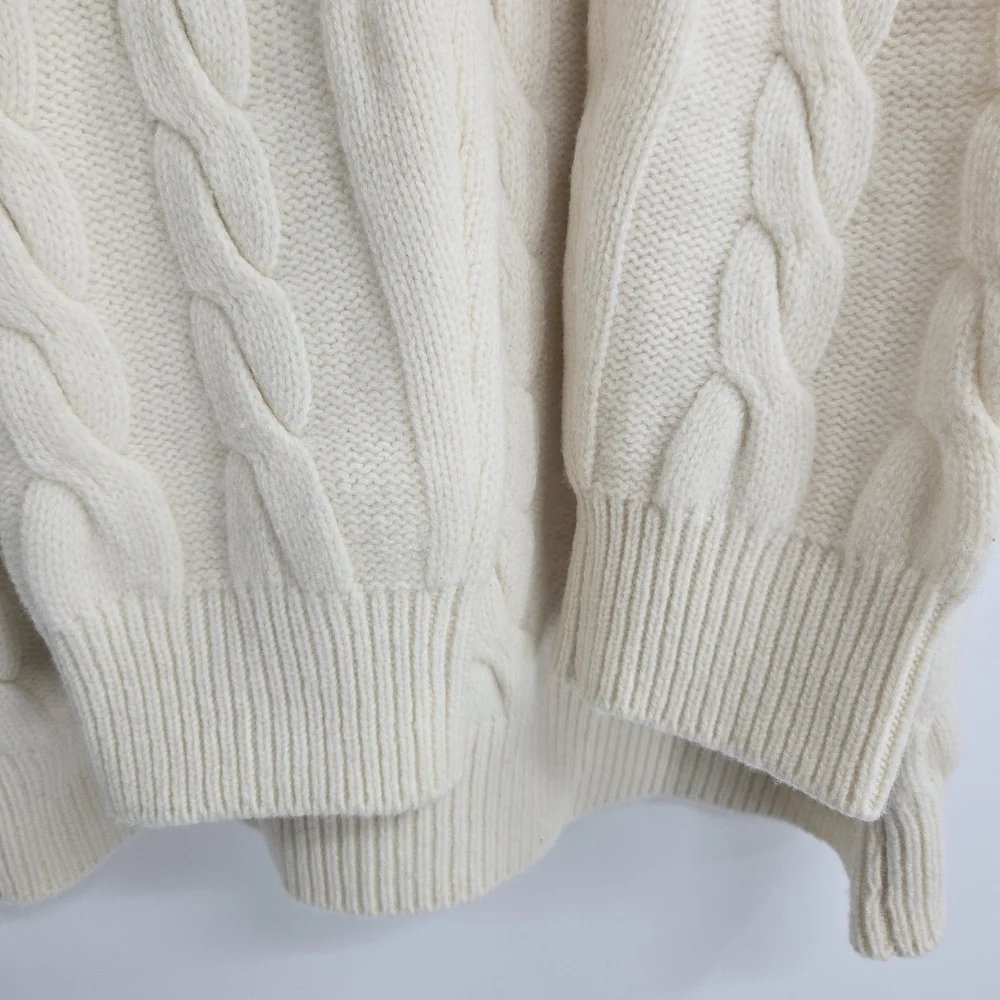 Sundays Sweater Cream Cable Net 100%‎ Wool